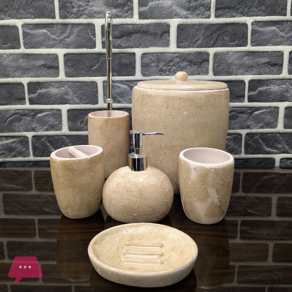 Elegant Carving Resin Bathroom Accessory Set of 6 - RB1350-5