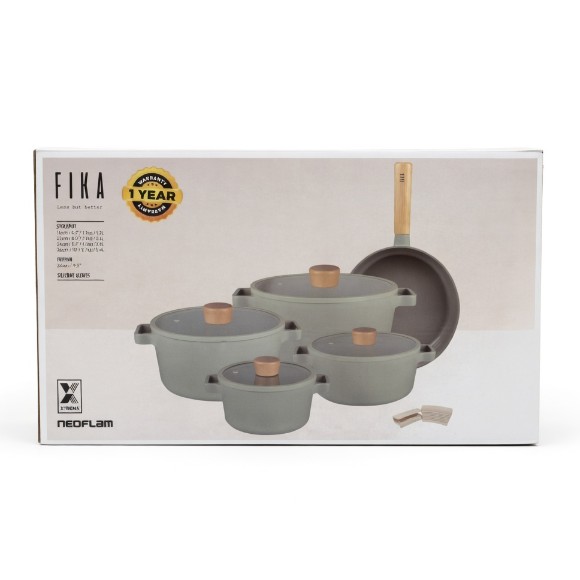 FIKA Neoflam Cookware Set Korean Made - 11-Piece
