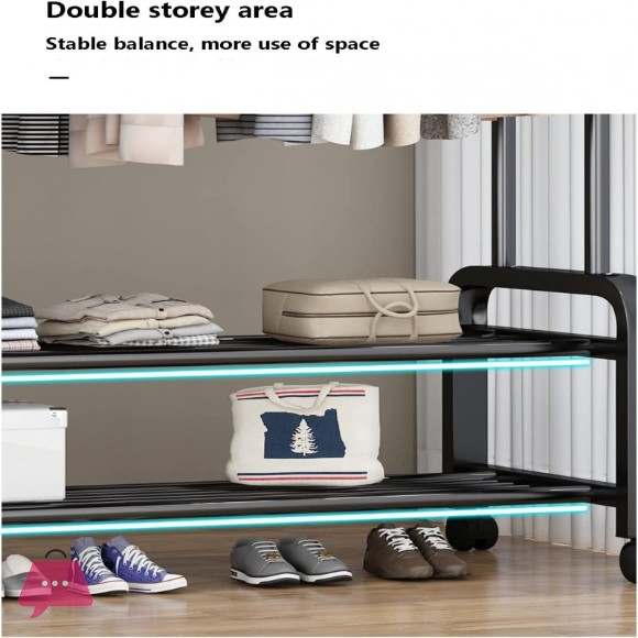 Floor Standing Movable Storage Garments Rack