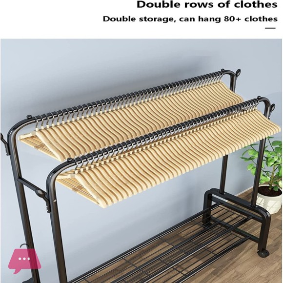 Floor Standing Movable Storage Garments Rack