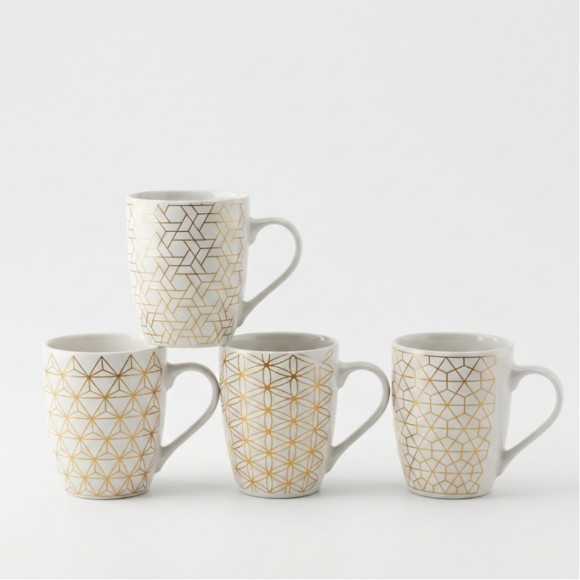 Geometric Porcelain Mug - 1 Pcs