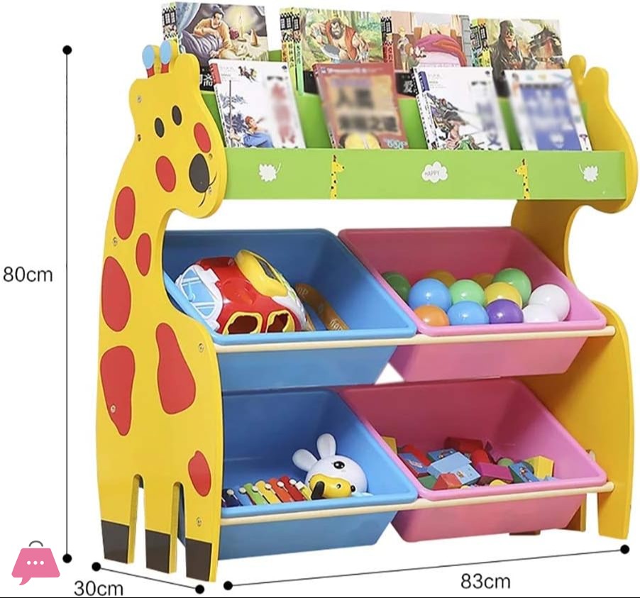 giraffe-kids-toys-storage-book-shelves-4-large-boxes-cabinet-toy-rack