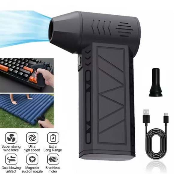 Handheld Electric Fan Home Mini Air Blower Turbo Fans Duster Blower Brushless
