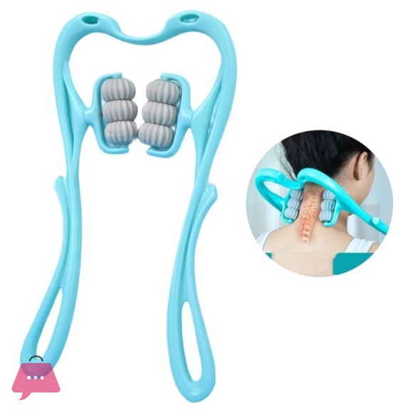 Handheld Neck Massager Roller 6 Balls Massage Point