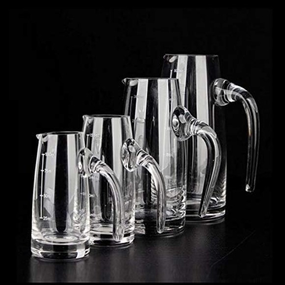 High Borosilicate Food Grade Glass Decanter Measuring Cup Pack of 6