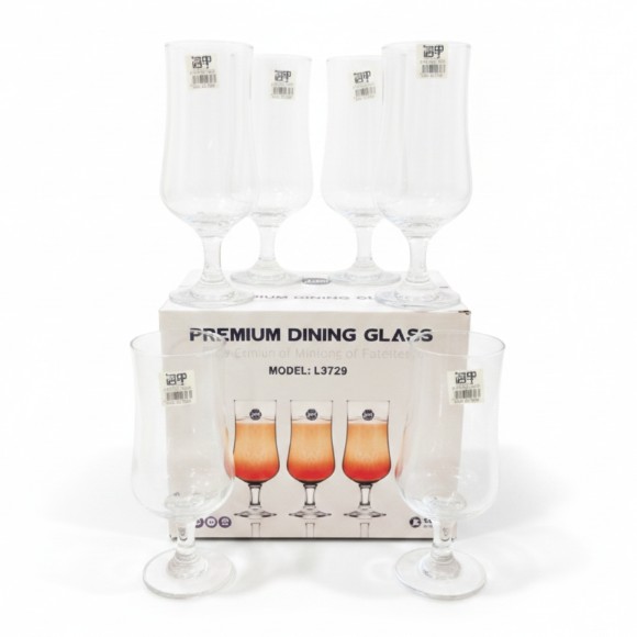 Hurricane Glasses Pina Colada Tall Cocktail Glasses Set of 6
