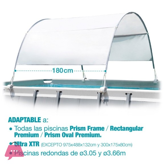 Intex Above Ground Pool Canopy Cover with UV+50 Protection - 28054