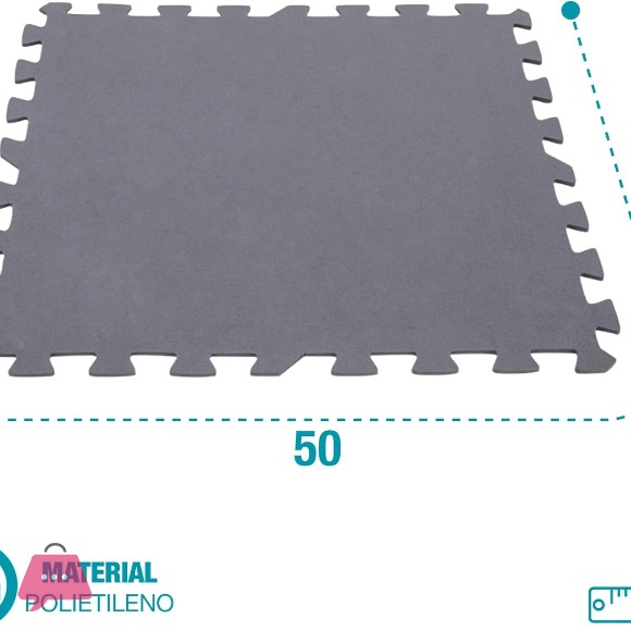 Intex Interlocking Padded Floor Protector Grey 50 x 50cm - 29084