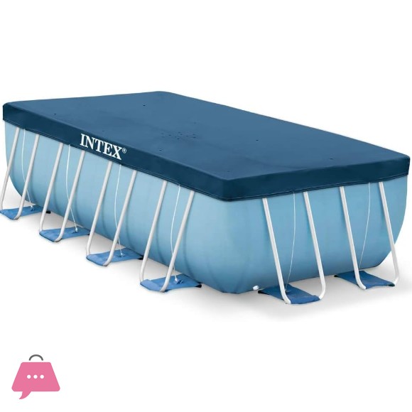 Intex Metal Frame Pool Cover Rectangular 13Feet x 6.5 Feet - 28037