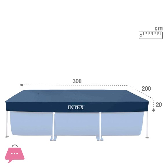 Intex Rectangular Pool Cover -10 x 6.5 Feet - 28038