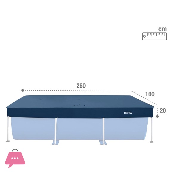 Intex Rectangular Pool Cover 8 Feet - 28036