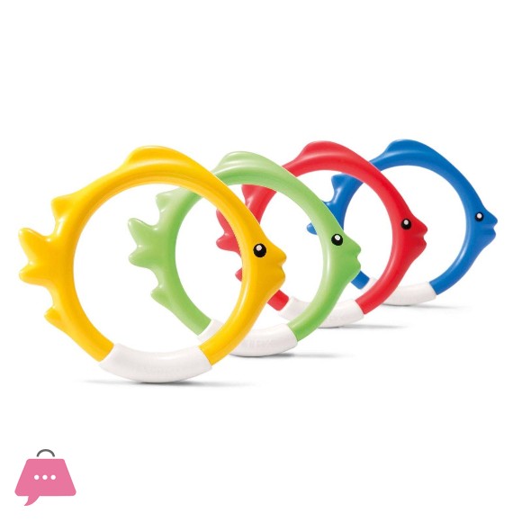 Intex Underwater Swimming Diving Pool Toy Sinking Fun Fish Rings - 55507