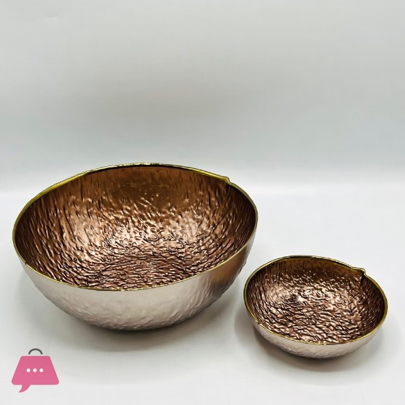 Iridescent Hammered Glass Fruit Bowl Set - 7 Piece Serving Set