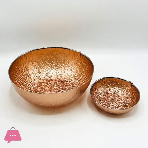 Iridescent Hammered Glass Fruit Bowl Set - 7 Piece Serving Set