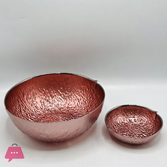 Iridescent Hammered Glass Fruit Bowl Set - 7 Piece Serving Set