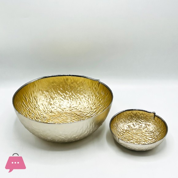 Iridescent Hammered Glass Fruit Bowl Set - 7 Piece Serving Set