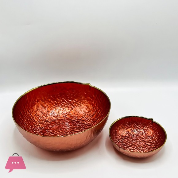Iridescent Hammered Glass Fruit Bowl Set - 7 Piece Serving Set