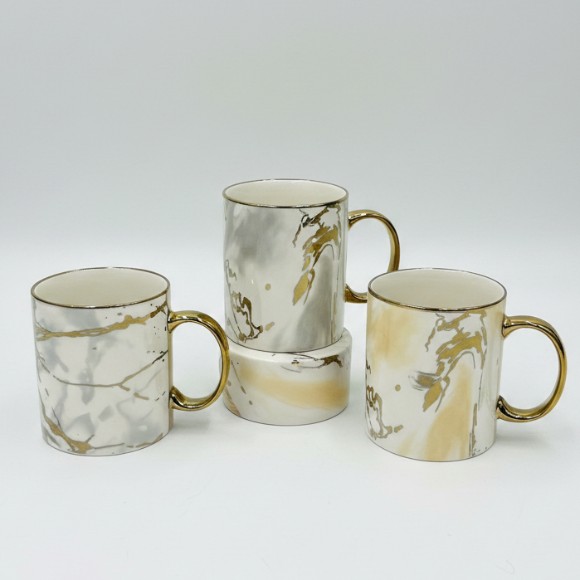 Joanna Mug - White and Gold - 350 ml 1Pcs