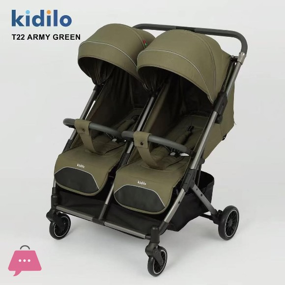 Kidilo T22 Twin Baby Stroller Side by Side in Pakistan