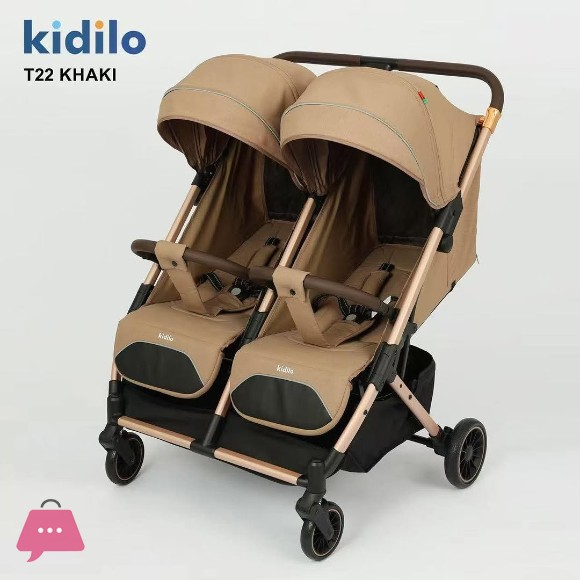 Kidilo T22 Twin Baby Stroller Side by Side in Pakistan