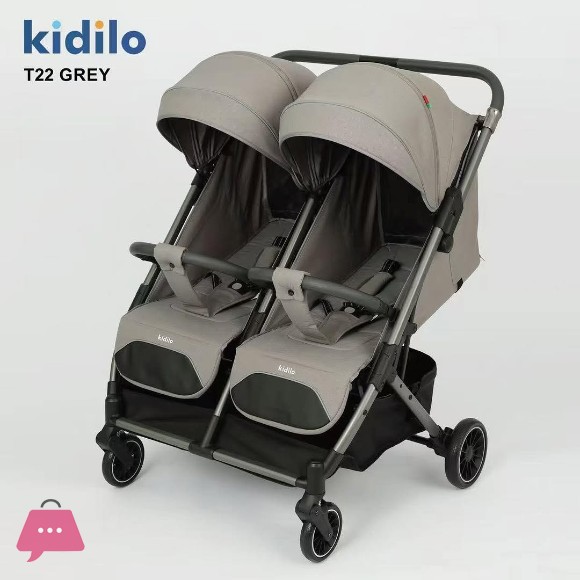 Kidilo T22 Twin Baby Stroller Side by Side in Pakistan