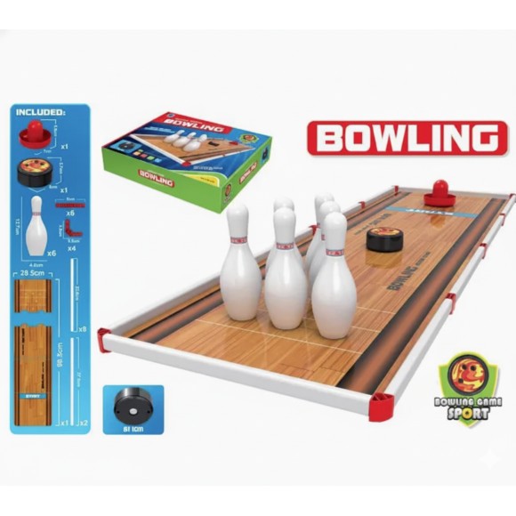 Kids Sport Tabletop jigsaw Scene Bowling Game Bowling Ball Toy