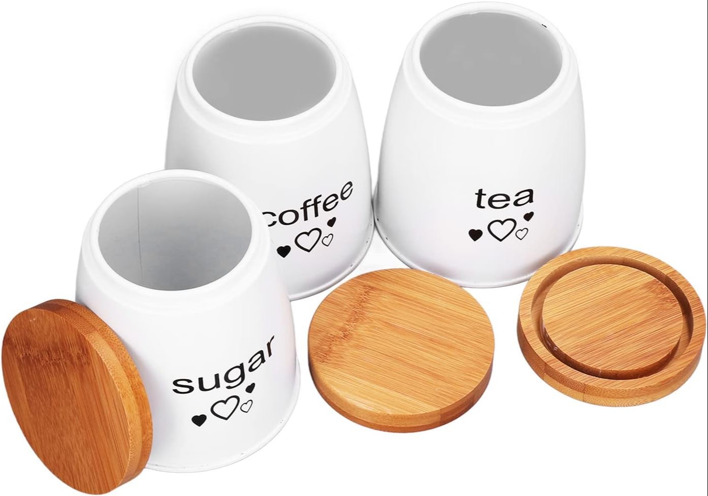 kitchen-canister-set-coffee-tea-sugar-good-sealing-bamboo-lid-durable-iron-jars-set-of-3