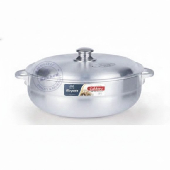 Elegant Caldero Cooking Pot with Glass Lid 40 cm