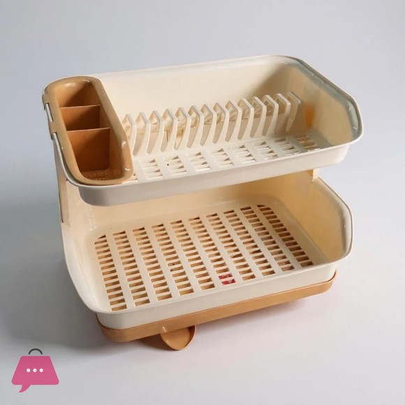 Kitchen Master Plate Stand Double Layer Dish Drainer