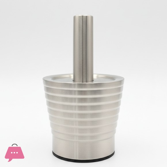 Kitchen Mortar Pestle Set Stainless Steel Garlic Crusher Household Grinder - 12.5cm
