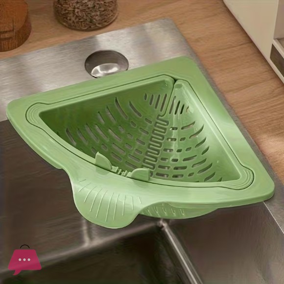 Kitchen Sink Strainer Basket Triangular Saves Space Sink Corners