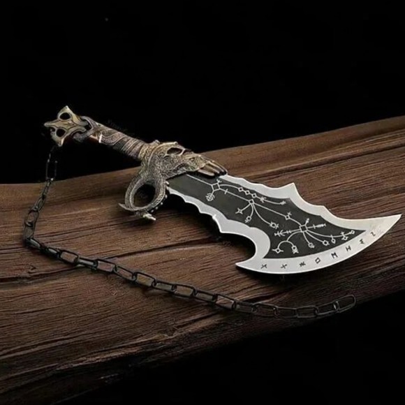 Kratos Metal Cosplay Knife with Wall Stand