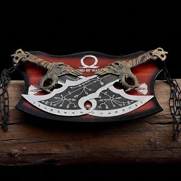 Kratos Metal Cosplay Knife with Wall Stand