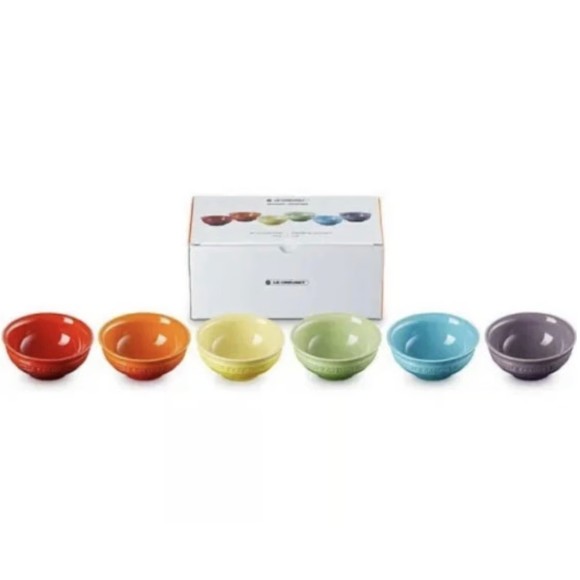 Le Creuset Bowl Mini Ball 6 Color Rainbow 6 Pieces set