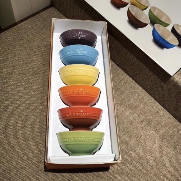 Le Creuset Bowl Mini Ball 6 Color Rainbow 6 Pieces set