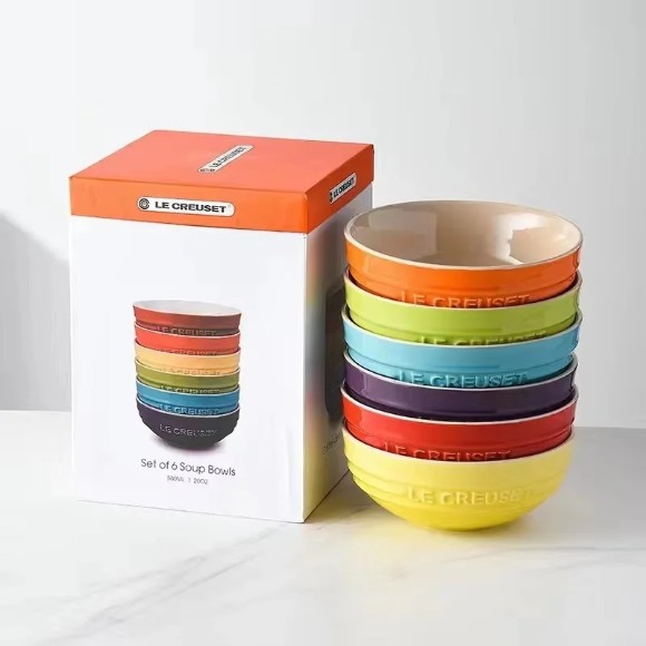 Le Creuset Bowl Mini Ball 6 Color Rainbow 6 Pieces set