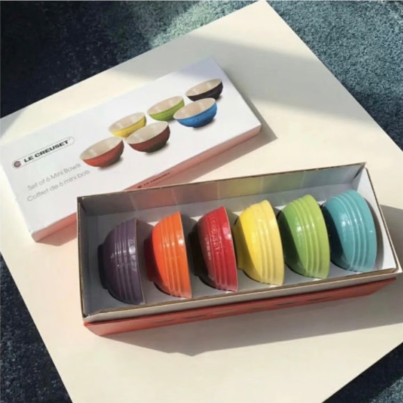 Le Creuset Bowl Mini Ball 6 Color Rainbow 6 Pieces set