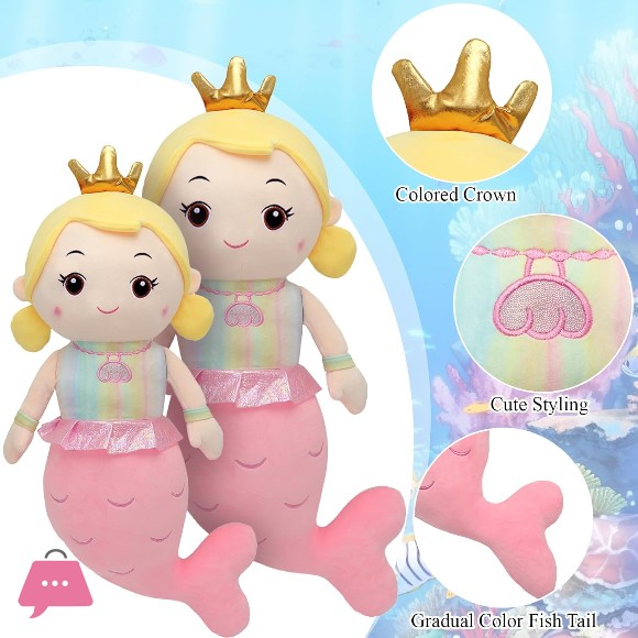 Mermaid Plush Cuddly Toy Mermaid Plush Toy - 45cm