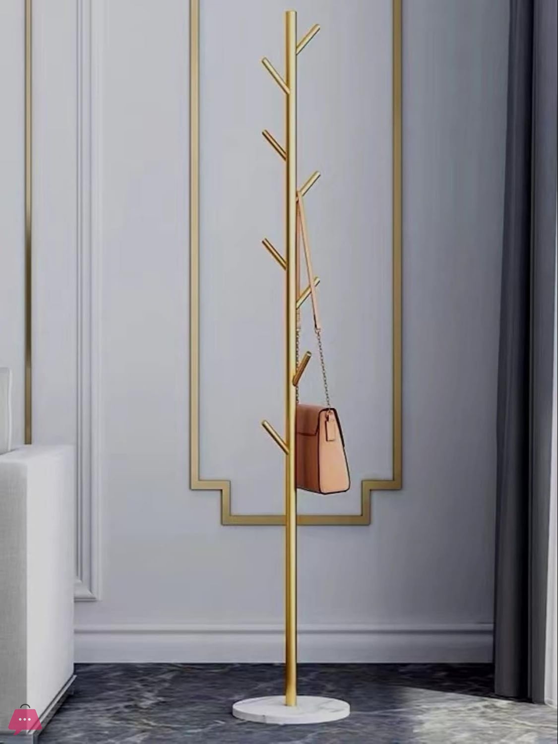 metal-coat-rack-bracket-finish-stable-marble-round-base-with-high-end-hooks-freestanding-metal-tree-easy-to-assemble-(gold-stainless-steel)