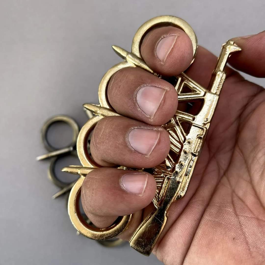 Golden Self-Defense Knuckle Punch AK-47 Style