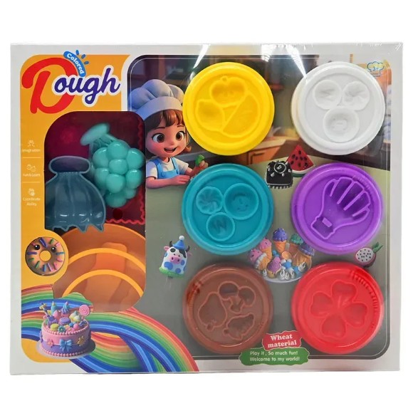 Modeling Clay Kit with 6 Jars of Dough