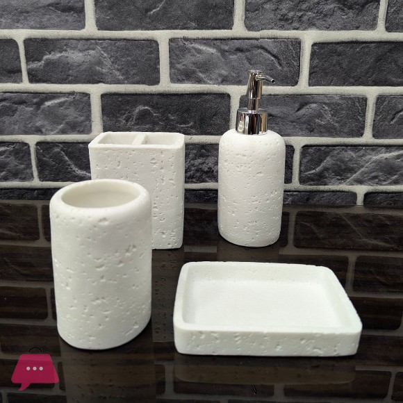 Modern Resin Bathroom Accessory Set - 4PCS