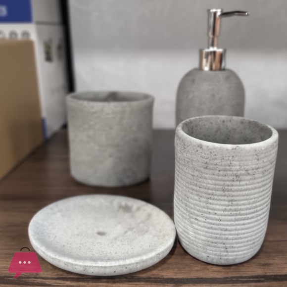 Modern Resin Bathroom Accessory Set - 4PCS