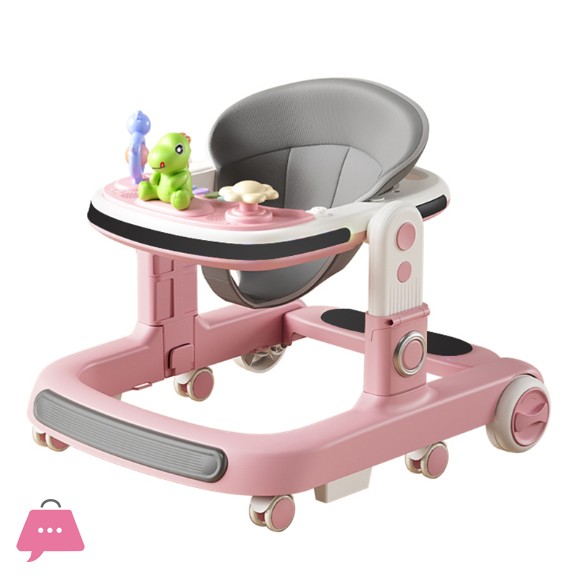 Multi-Functional Cute Dino Baby Walker Cute Baby Walker
