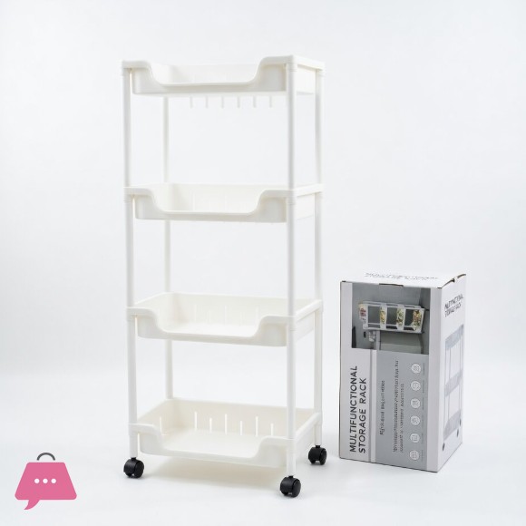 Multi-Purpose Steel Trolley Shelves - 4 Layers