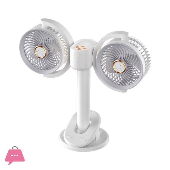 Multifunctional Double Head Clip Fan