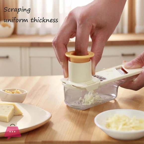 Multifunctional Mini Garlic Grinder 3 in 1 Mini Garlic Slicer Super Thin with Hand Guard