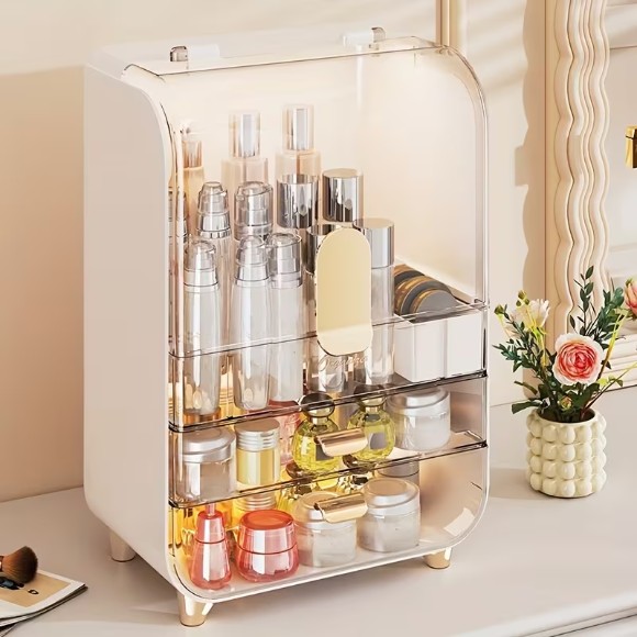 Multifunctional Storage Box Dressing Table Cosmetics Storage Box Jewelry Organizer,