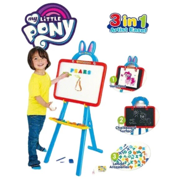 My Little Pony 3-in-1 Artist Easel Writing Board