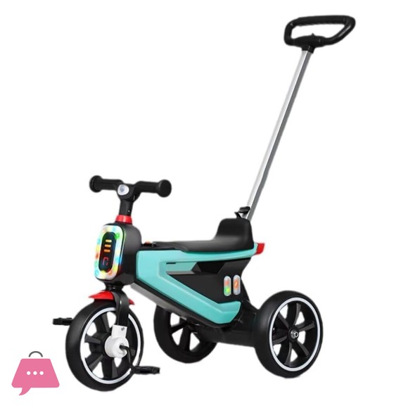 New Style Children Tricycle Baby Trike with Music and Light Kids Trike with Push Car